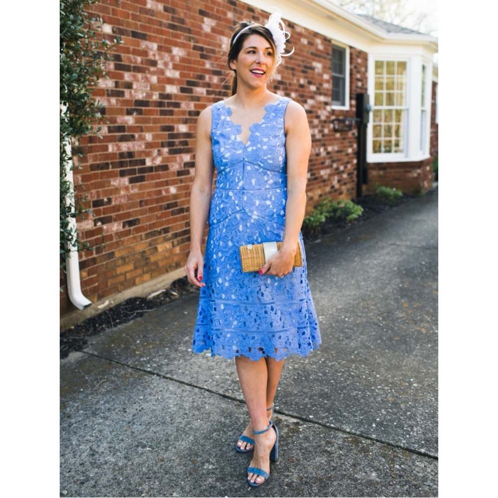 NWT Vineyard Vines 144th Kentucky Derby Periwinkle Blue Lace Dress